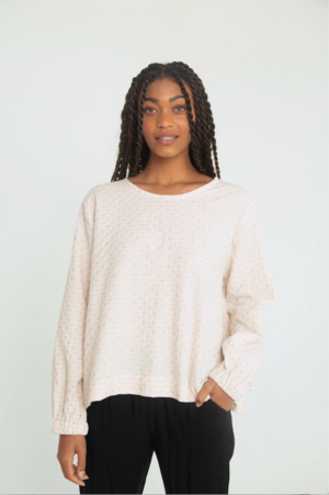 THE COTTON + LINEN POOF TOP