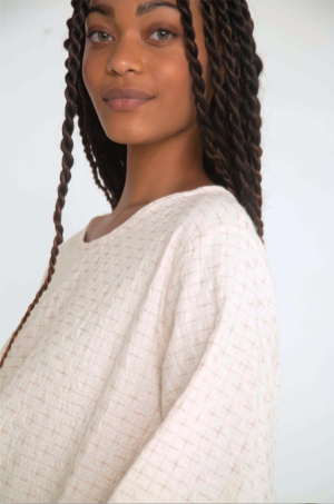 THE COTTON + LINEN POOF TOP